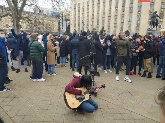 В Краснодаре завершился несанкционированный митинг