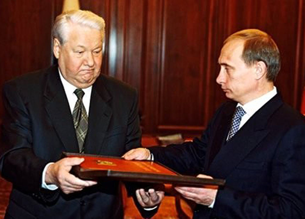Владимир Путин с Борисом Ельциным