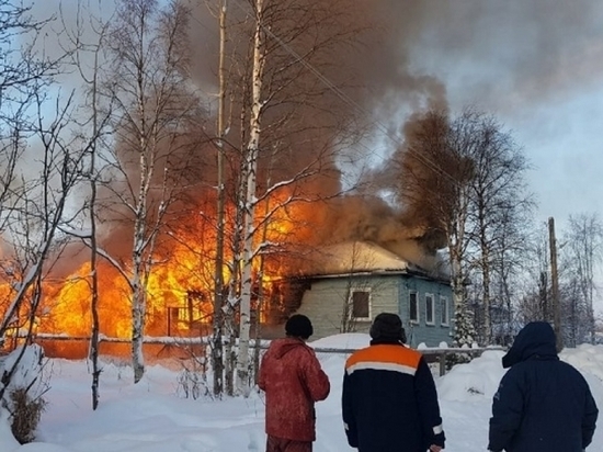 В Каменке Мезенского района при пожаре погиб пенсионер, его родные спаслись