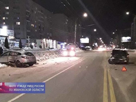 В Иванове, в столкновении двух иномарок, травмы получили водители