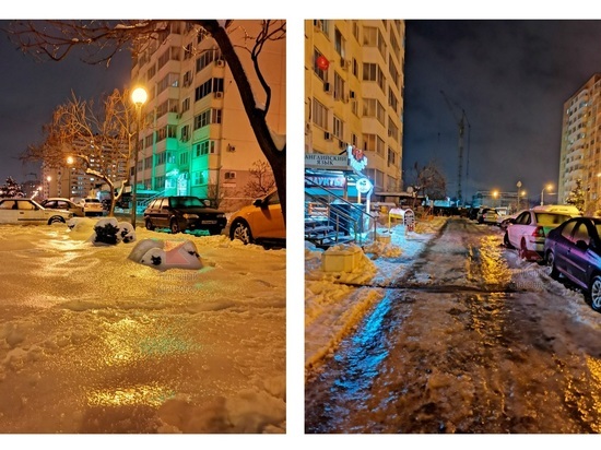 В Краснодаре устраняют последствия ледяного дождя