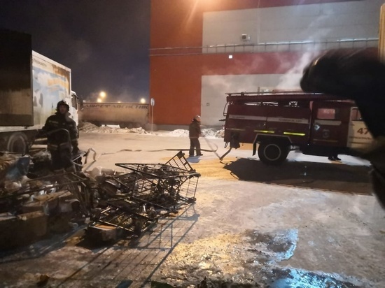 Возле Екатеринбурга произошел пожар в распределительном центре сети "Магнит"