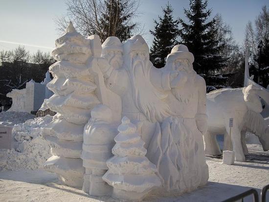 Полиция не нашла вандалов, разрушивших снежные фигуры в Новосибирске
