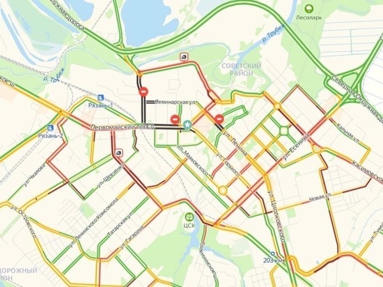 Вечером 19 февраля Рязань снова встала в пробках