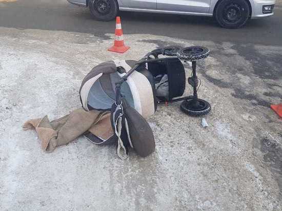 В Рязани иномарка наехала на коляску с восьмимесячным малышом