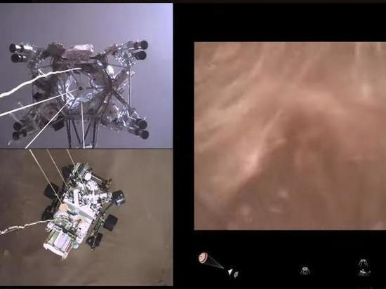 В NASA опубликовали видео посадки Perseverance на Марс