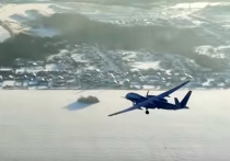 Российские СМИ опубликовали видеоролик, на котором впервые был показан беспилотный летательный аппарат «Орион» во время войсковых испытаний в Сирии