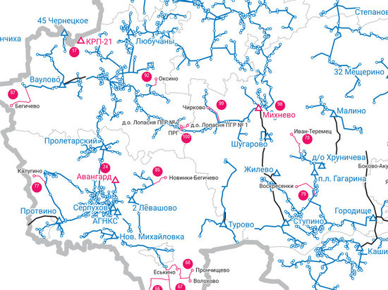 План газификации в Серпухове можно увидеть на карте