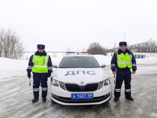 Замерзающую на трассе москвичку спасли тамбовские автоинспекторы