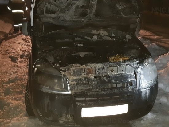 Женщина пострадала на пожаре автомобиля в Людиново