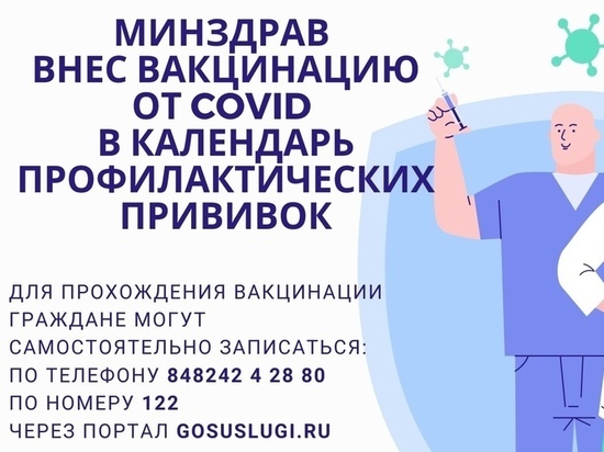 Прививку от коронавируса в Тверской области внесут в календарь