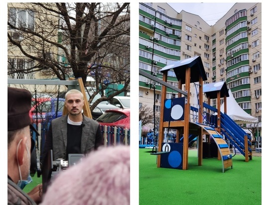 Дима Билан презентовал в Краснодаре детскую площадку из переработанного пластика