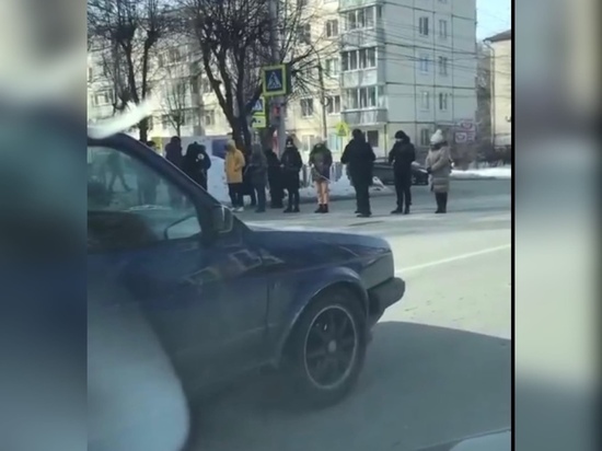 В Рязани на улице Дзержинского прошел следственный эксперимент