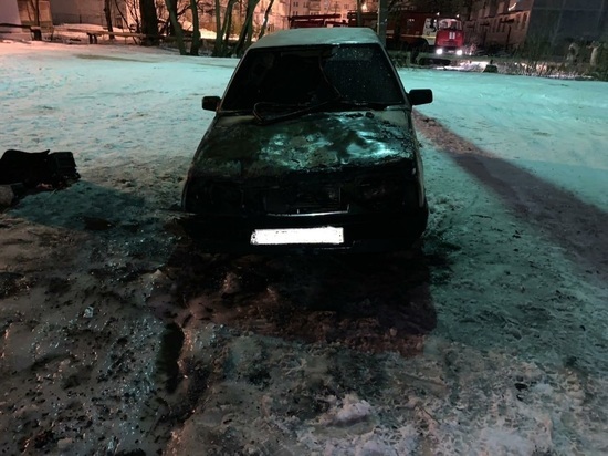 Ночью в Тверской области сгорел автомобиль