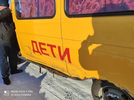 Водитель иномарки врезался в автобус с детьми в Омской области