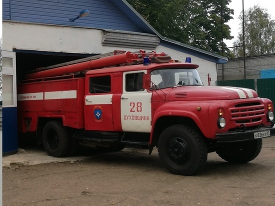 В Смоленской области вспыхнул ВАЗ 2114