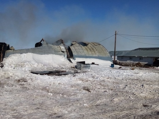 В свердловском поселке потушен крупный пожар в мастерской по по ремонту сельхозтехники