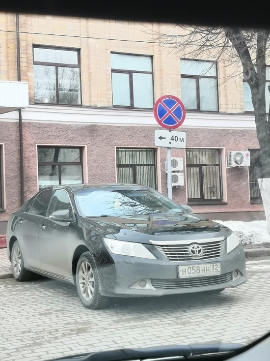 В Брянске сфотографировали автомобиль нарушителя правил парковки