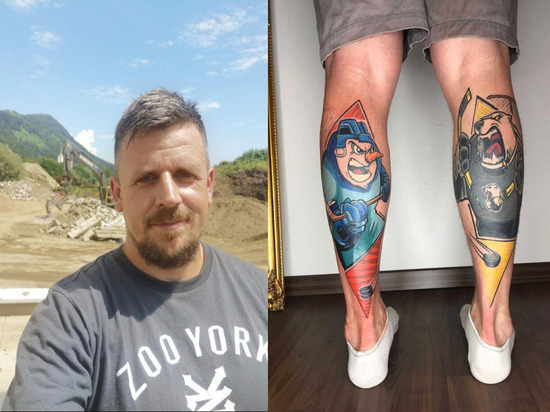Австриец набил татуировку злого снеговика ХК «Сибирь»