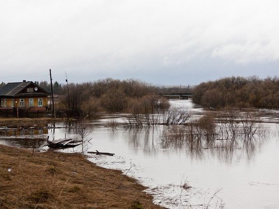 Река Большой Черемшан затопила мост в Татарстане