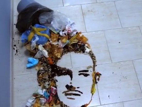 Уфимская художница изобразила Моргенштерна из мусора