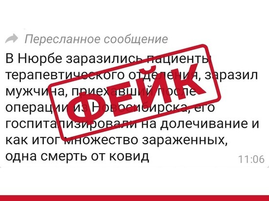 Сообщение о вспышке коронавируса в Нюрбинском районе Якутии является недостоверным