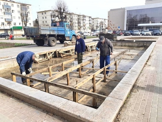 В Серпухове начали готовиться к открытию фонтанов