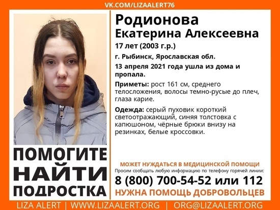В Ярославской области разыскивают девушку-подростка с родинкой за ухом