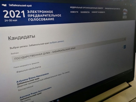 Больше 20 кандидатов заявились на праймериз «Единой России» в Забайкалье