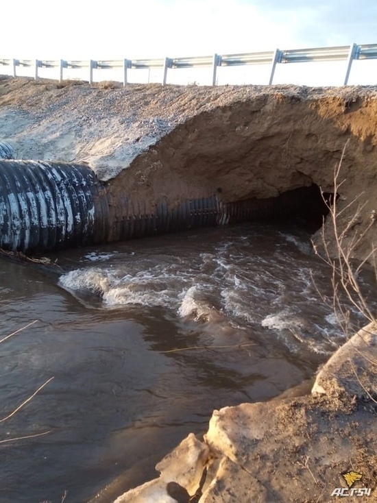 В Новосибирской области паводком подмыло мост через реку Тулку