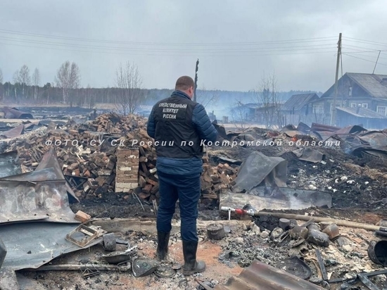 Одинокая костромская пенсионерка погибла при пожаре в поселке Лажборовица  Вохомского района