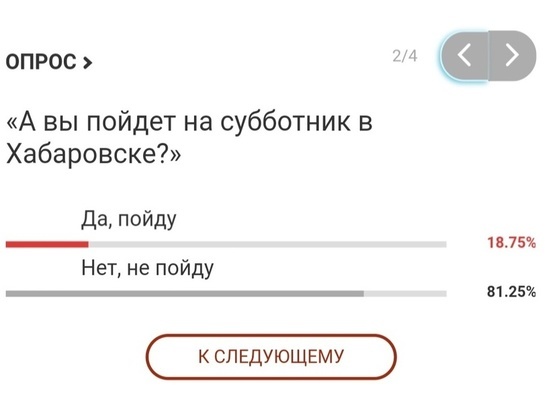 «А вы пойдет на субботник в Хабаровске?»: итоги опроса