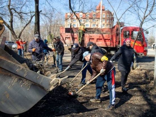 Почти за месяц благовещенцы очистили город от 500 тонн мусора