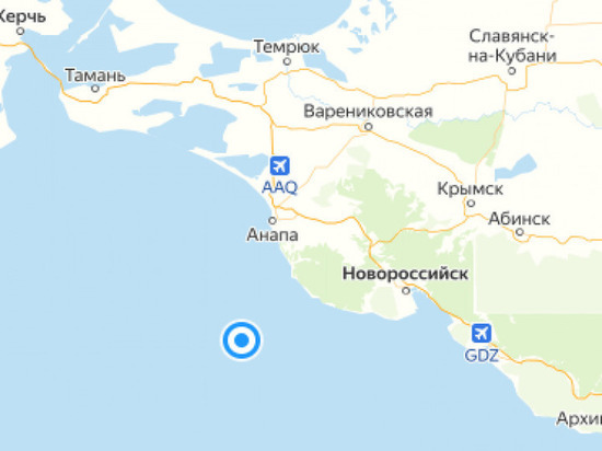 В Чёрном море у берегов Анапы произошло новое землетрясение