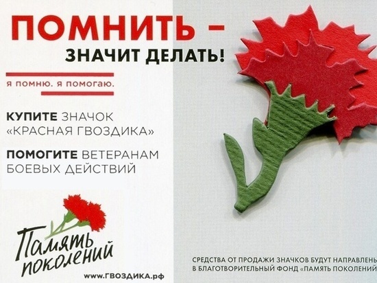Костромичи могут стать участниками благотворительной акции «Красная гвоздика»