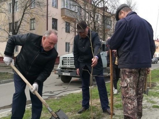 В Брянске высадили 76 деревьев в честь Победы вдоль Московского проспекта