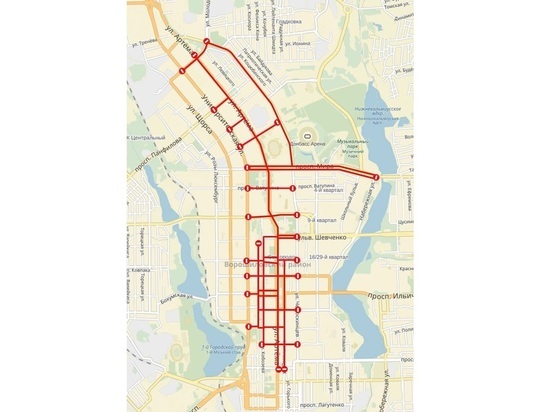 9 мая в центре Донецка перекроют движение транспорта