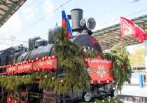На Белорусском вокзале состоялась презентация обновленной экспо-зиции легендарного «Поезда Победы»