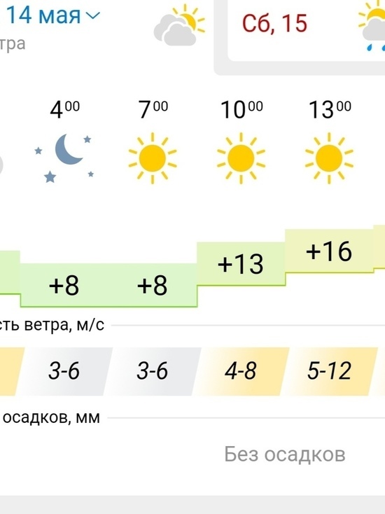 14 мая в Новосибирске ожидается теплая погода без осадков