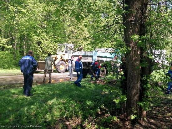 Более 130 человек вышли на субботник в рязанский Лесопарк