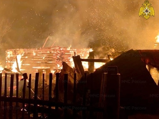 В Вяземском районе ночью сгорели два сарая, две бани и чуть не сгорел жилой дом