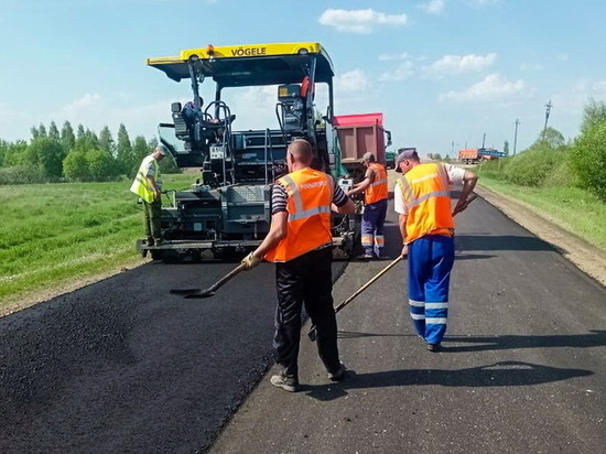 В Рязанской области по нацпроекту ремонтируют дорогу, соединяющую Ермишь и Кадом