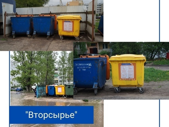 Баки для раздельного сбора мусора установили в Пскове