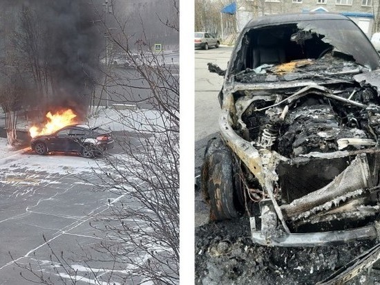 Два легковых автомобиля горели в Ковдоре