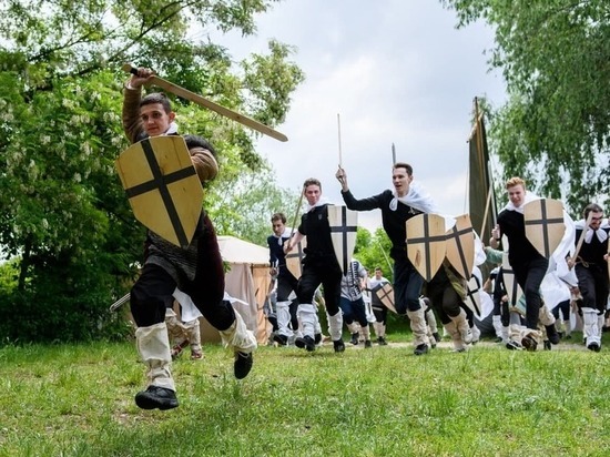 В Краснодаре студенты реконструировали события Невской битвы