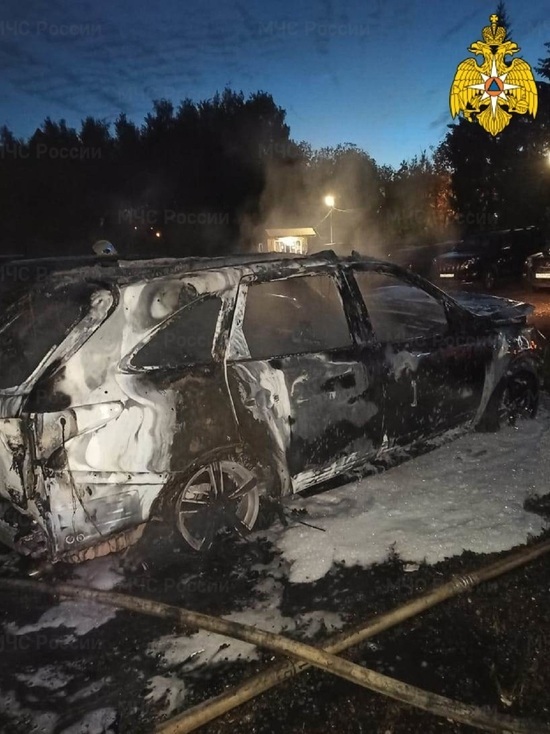В Обнинске на парковке сгорели два автомобиля