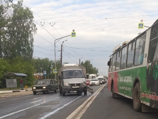Из-за аварии в Рязани образовалась пробка в районе Дягилевского поста ДПС