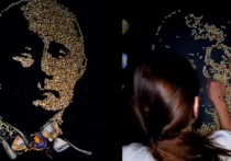 Художница из Уфы Евгения Хайбуллина использовала необычный материал для создания портрета президента России – человеческие зубы