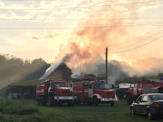В селе Бабино-Булыгино Рязанской области произошёл крупный пожар