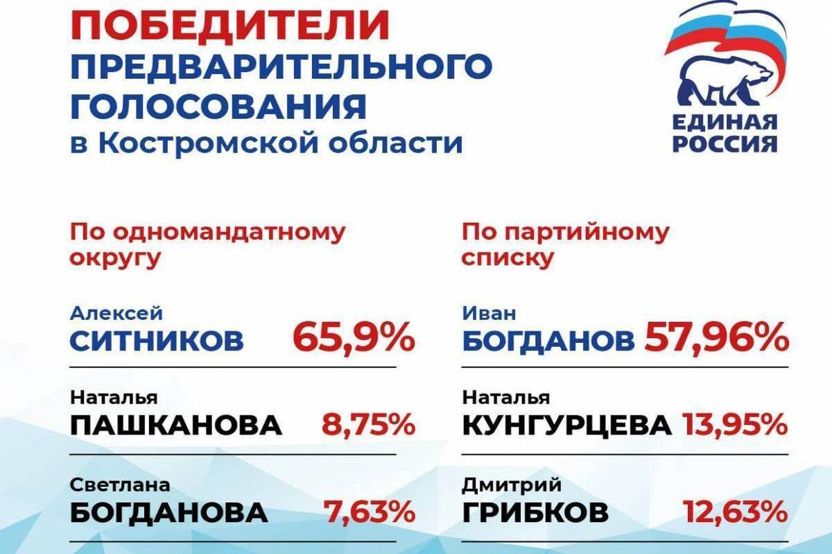 В Костромской области подвели первые итоги электронного предварительного голосования